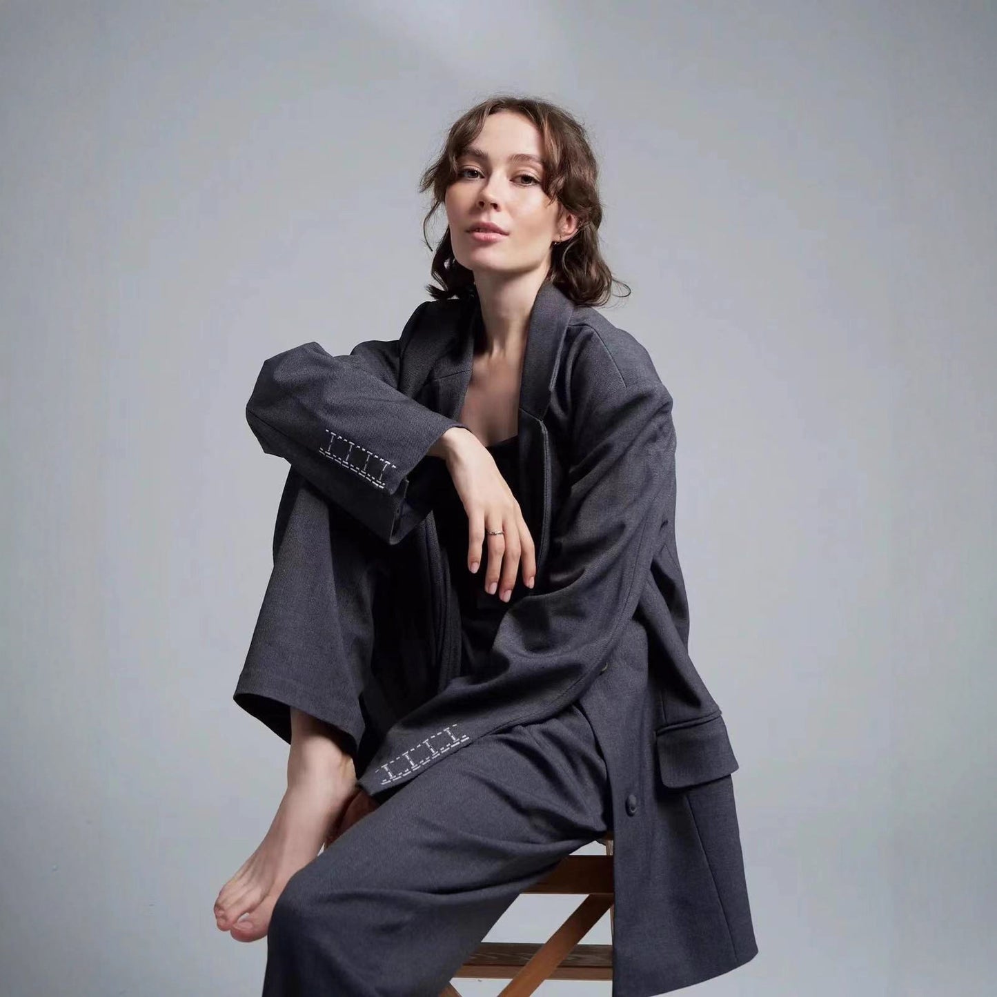 Women's Spring Korean Style Loose Temperament Slimming Straight Suits