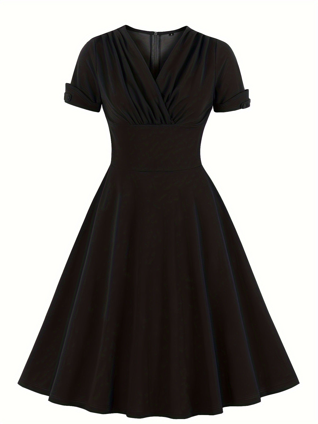 Women's Elegant Mature Waist Slimming Sleeve Retro Big Dresses
