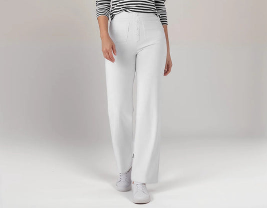 Fashion Casual Straight High Belt Buckle Elastic Pants