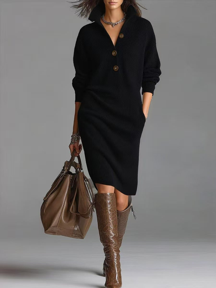 Classic Women's Turtleneck Irregular Hem Loose Sweater