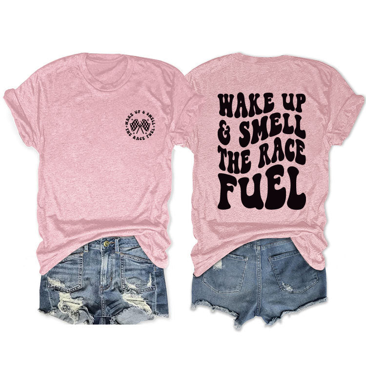 Duplex Printing Round Neck Sleeve Loose Shorts
