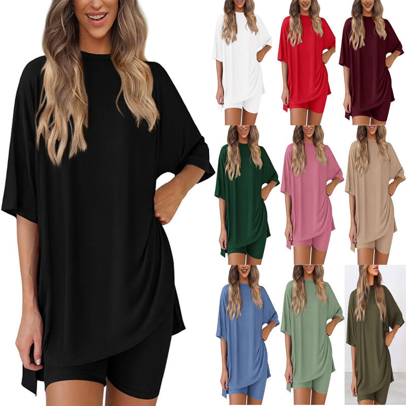 Women's Solid Color Pajamas Loose Slimming Home Fashion Casual Suit