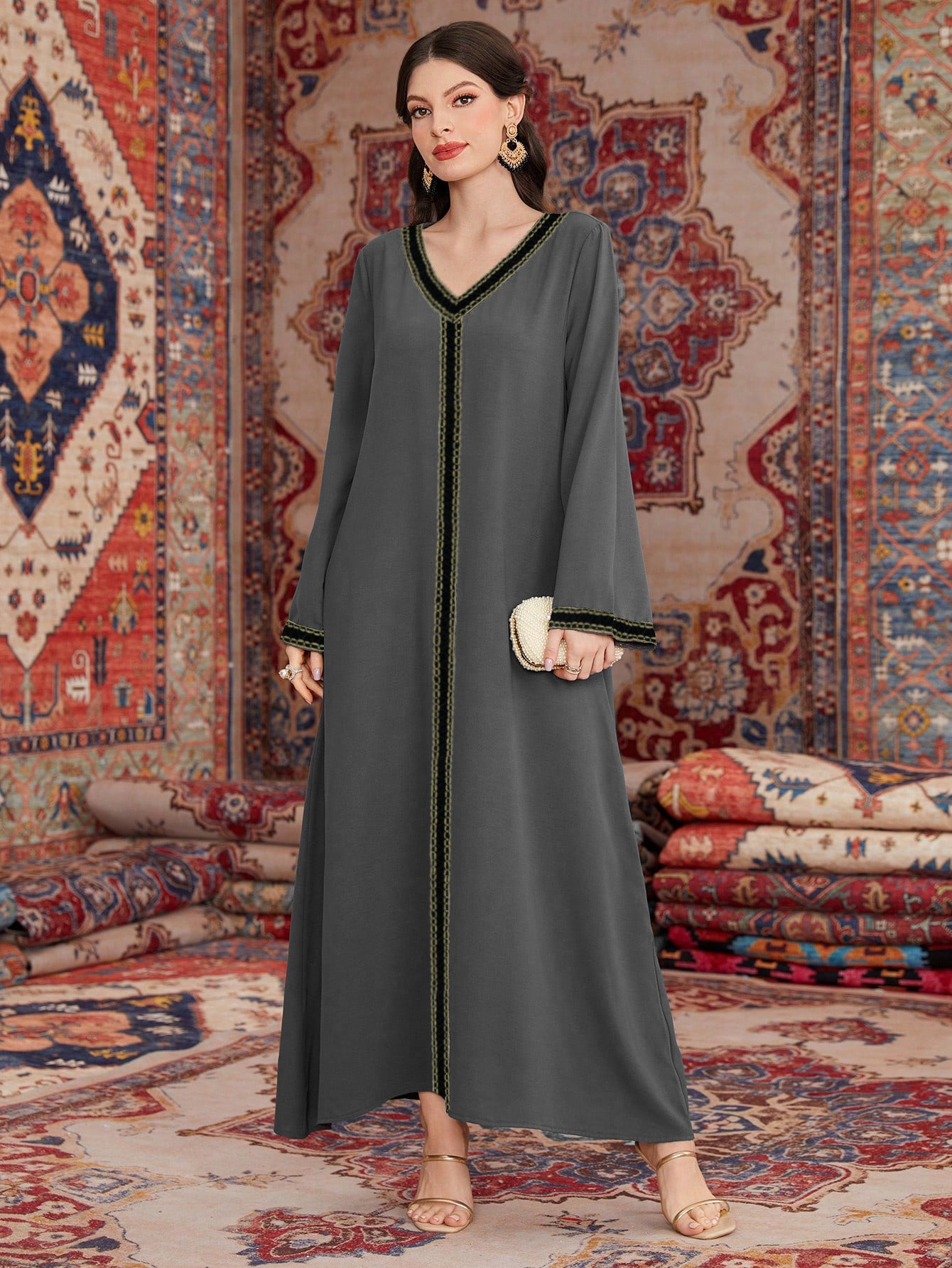Women's With Label Temperament Loose Fashionable Embroidered Dress