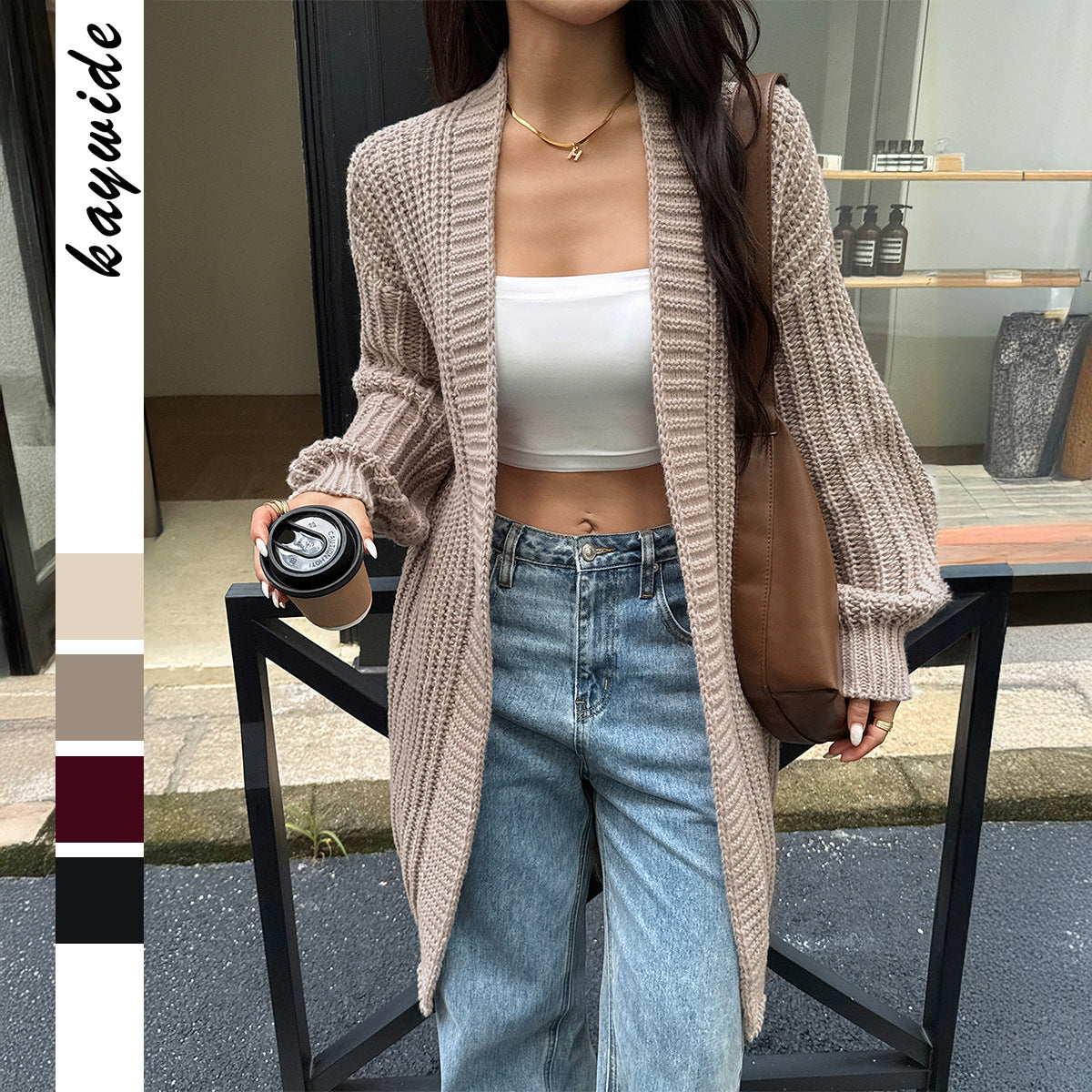 Pretty Women's Leisure Advanced Wool Overcoat Sweater