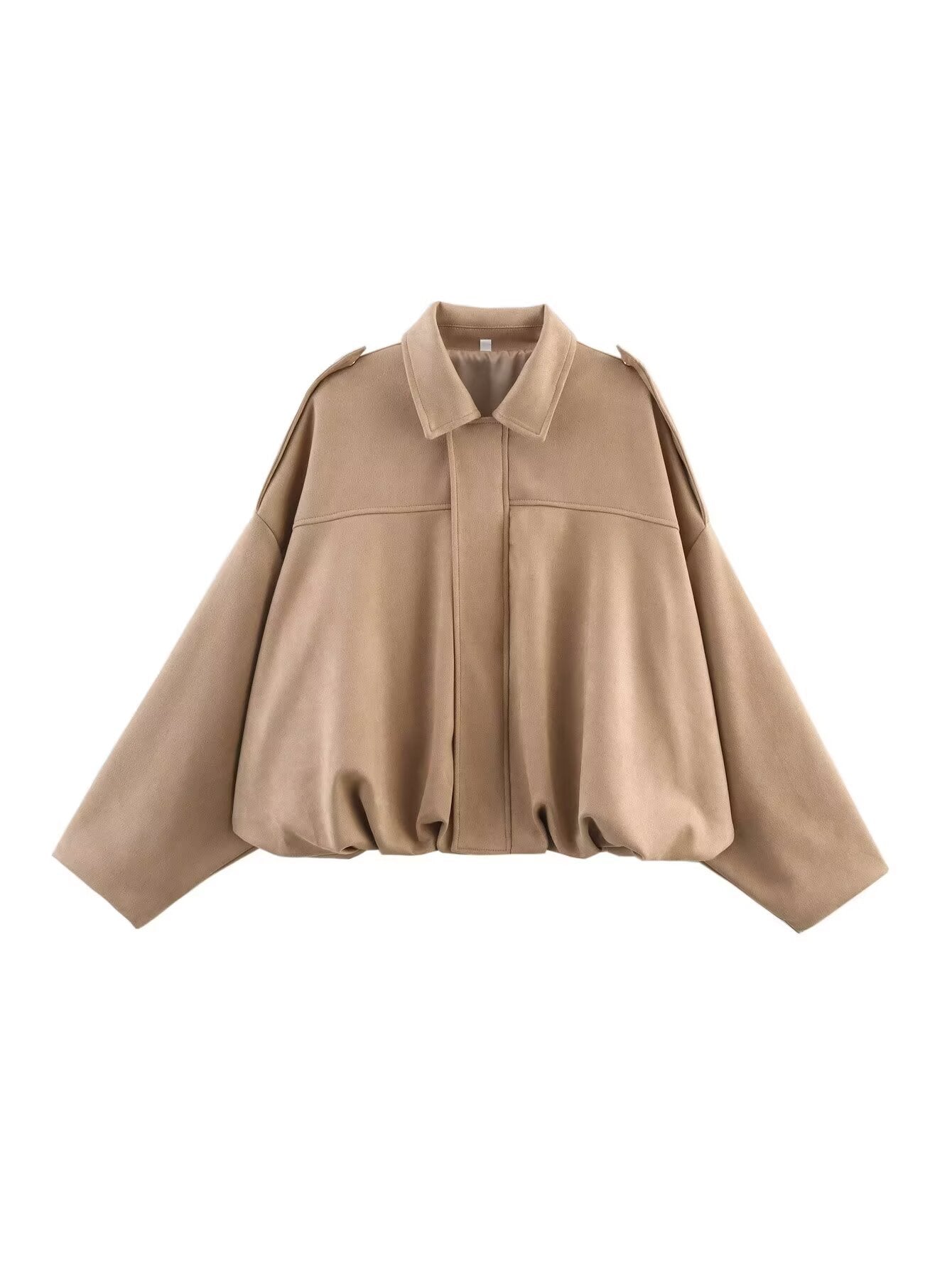 Women's Suede Texture Lapel Loose Bomber Jackets
