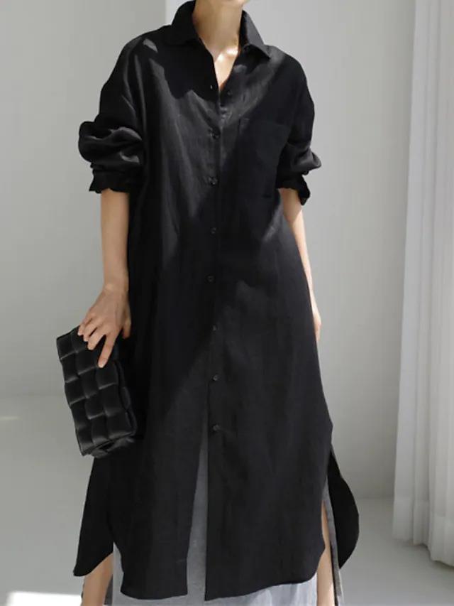 Women's Solid Color Long-sleeved Casual Loose Irregular Cardigans