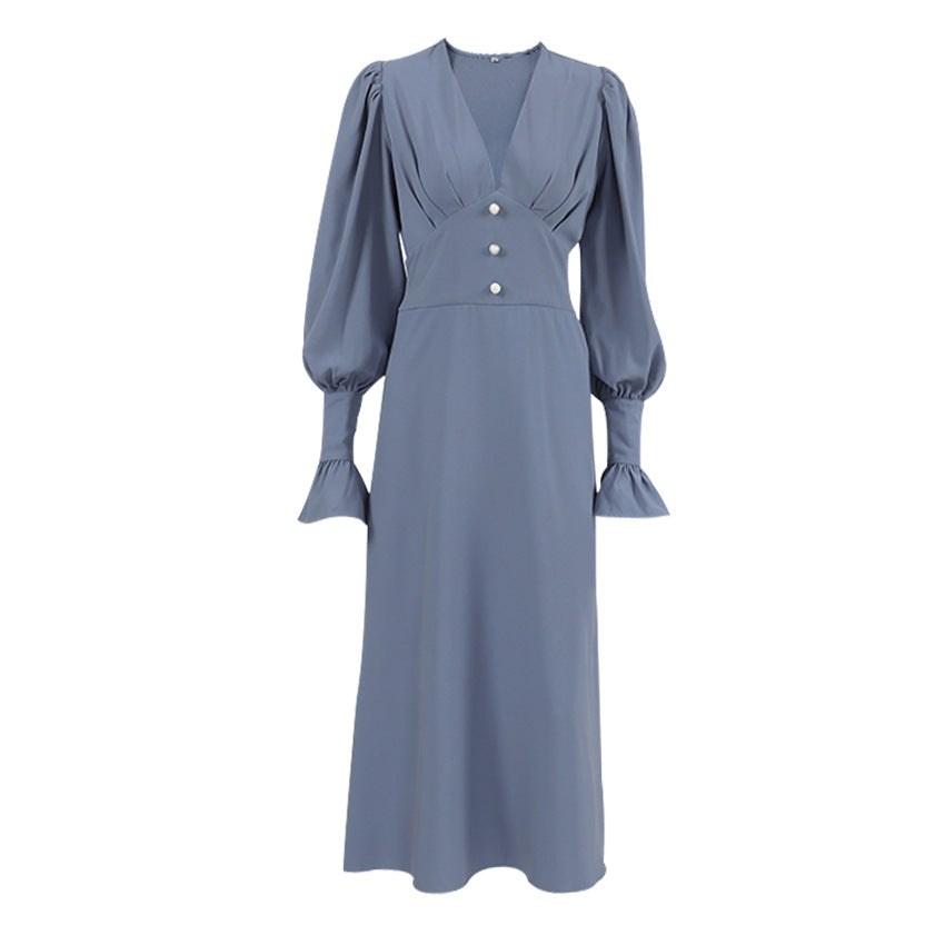 Women's Fashion Design Dress Autumn Simple Slim Fit A- Line Dresses