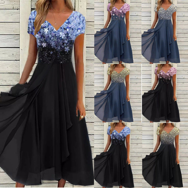 Women's Summer Urban Casual Fashion Chiffon Dress