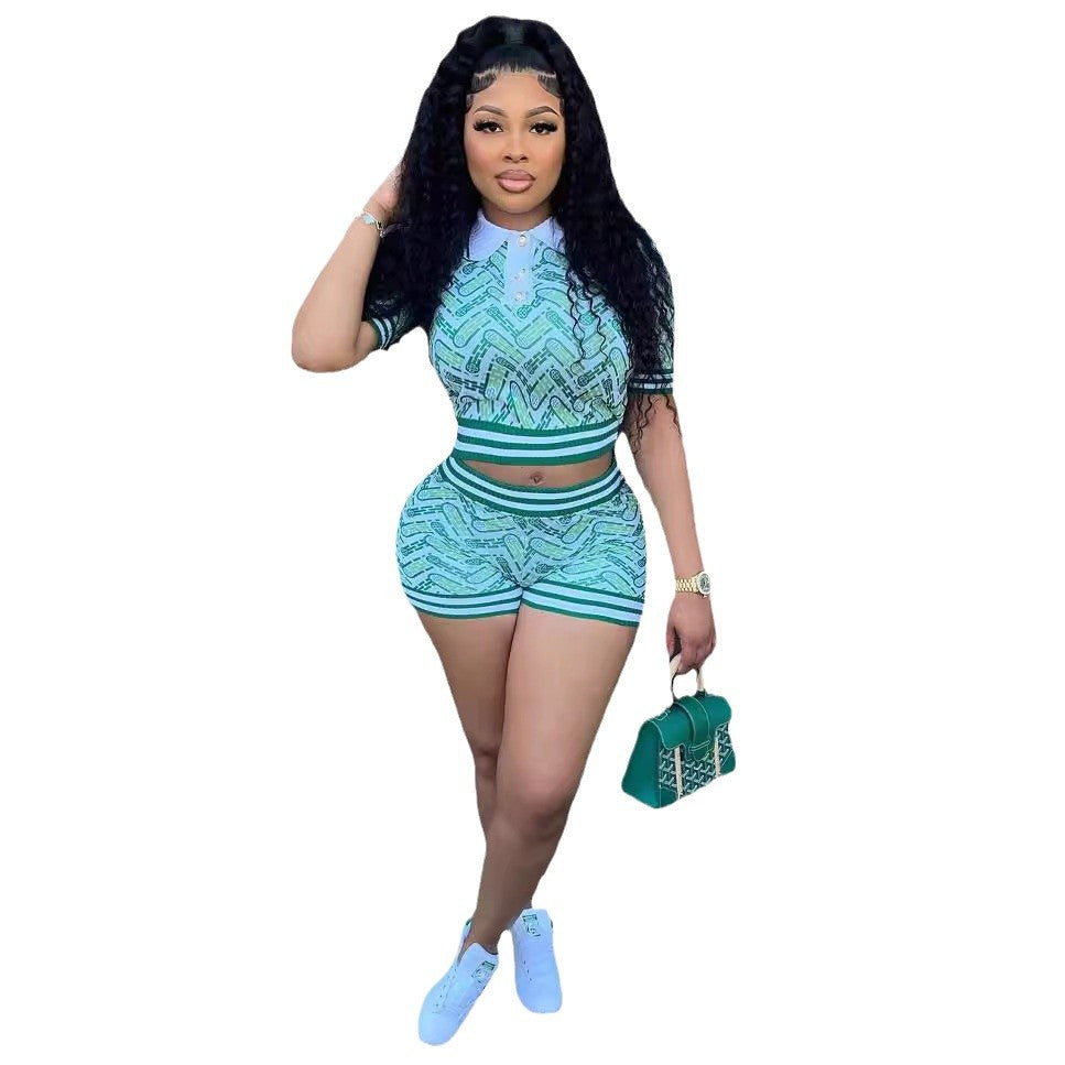 Digital Printing Abstract Retro Casual Patchwork Suits