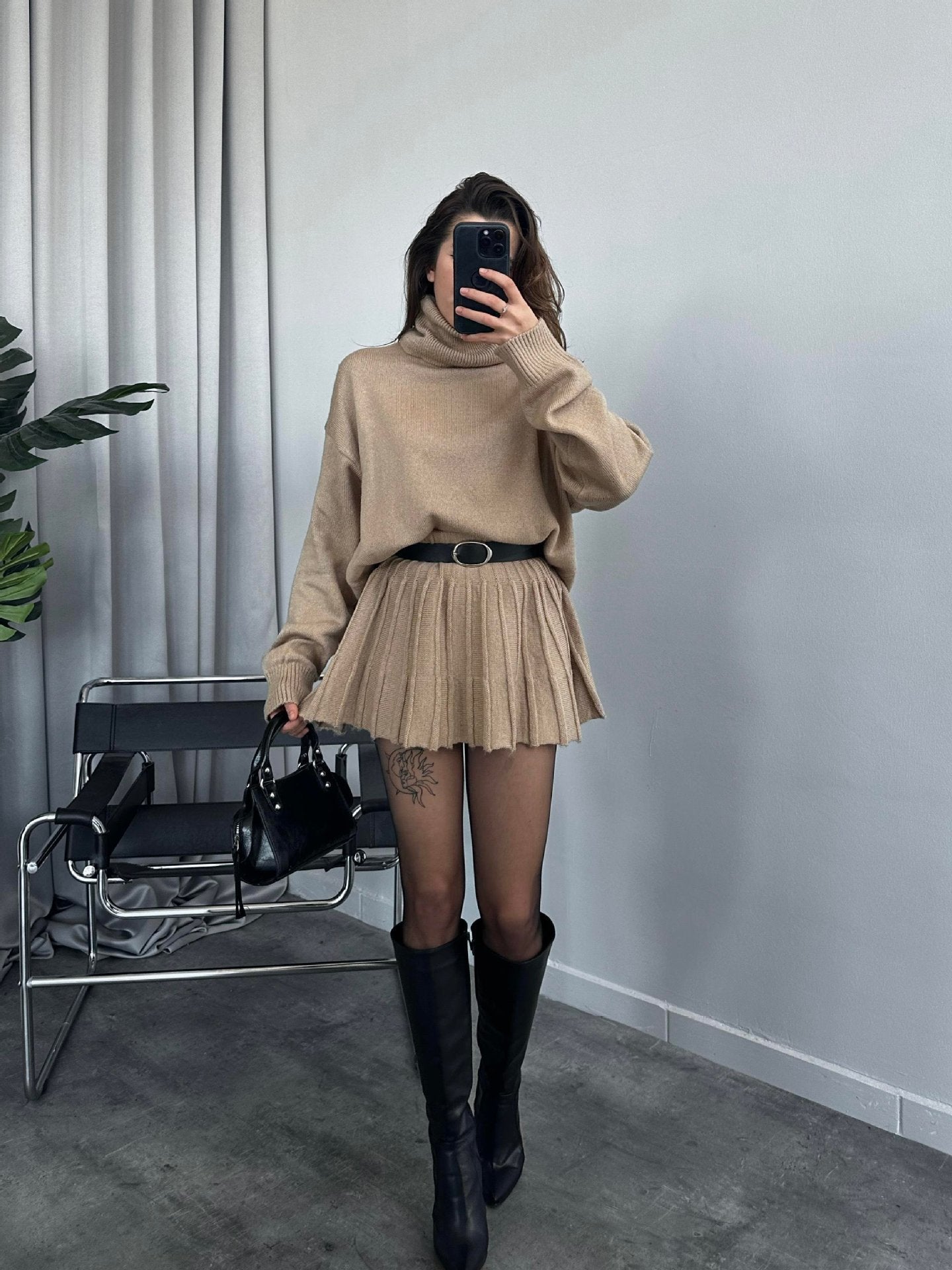 Autumn Solid Color Round Neck Loose Suits