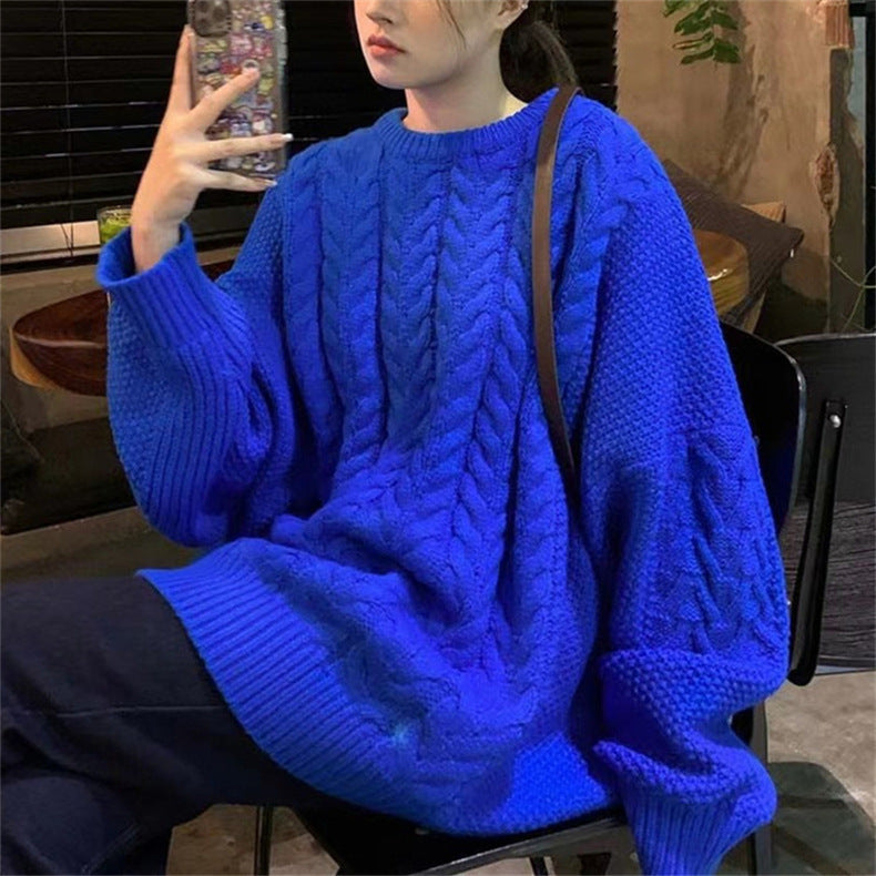 Women's Advanced Design Sense Niche Lazy Solid Color Loose Temperament Sweaters