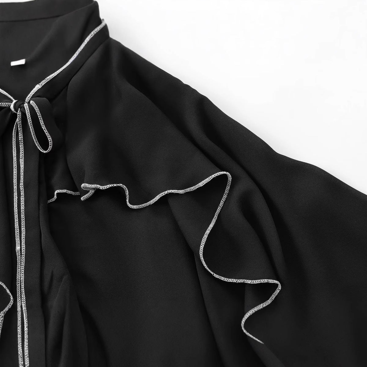 Women's Autumn Laminated Bow Collar Shirt Blouses