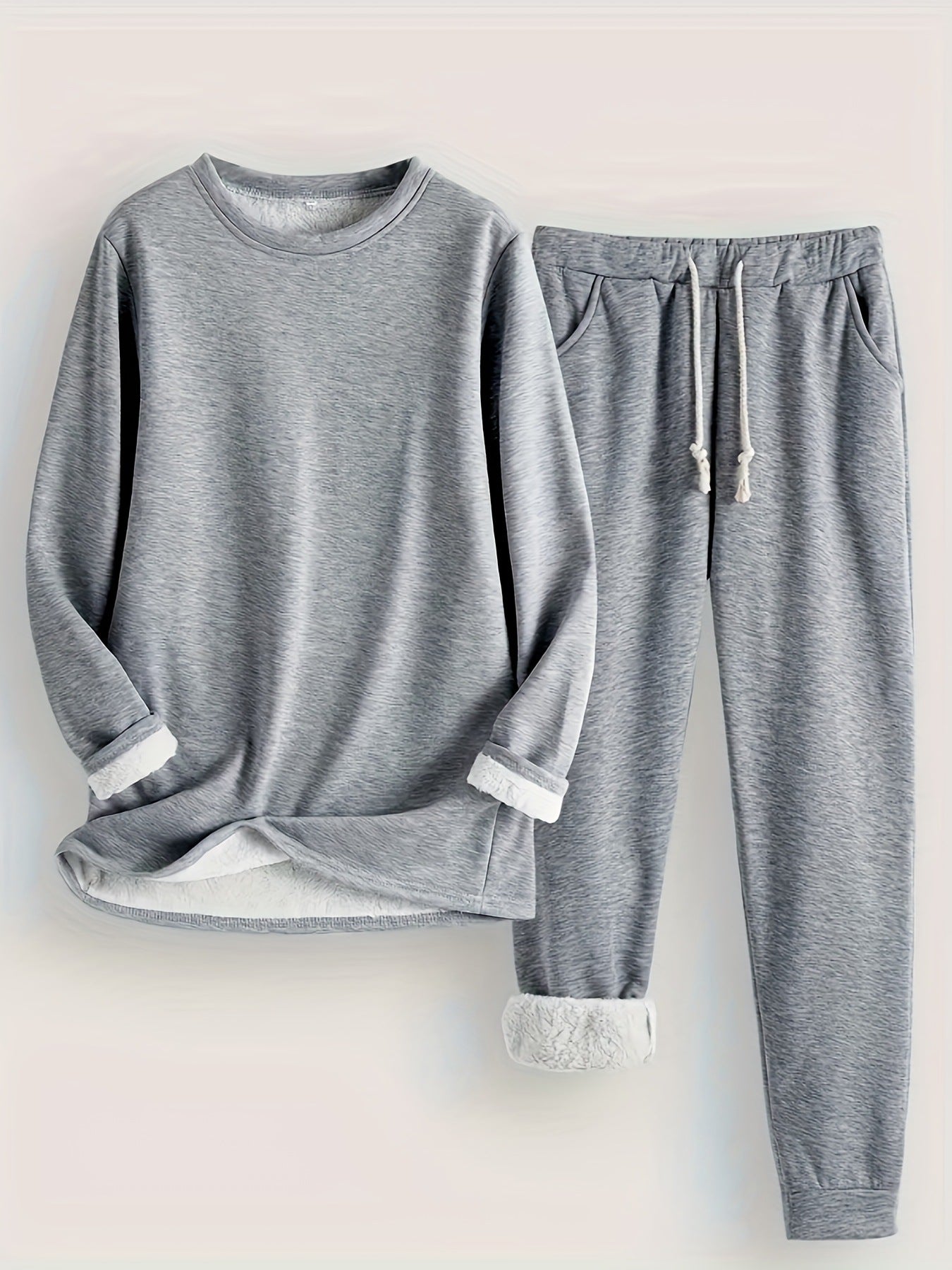 Winter Solid Color Casual Comfortable Thermal Suits