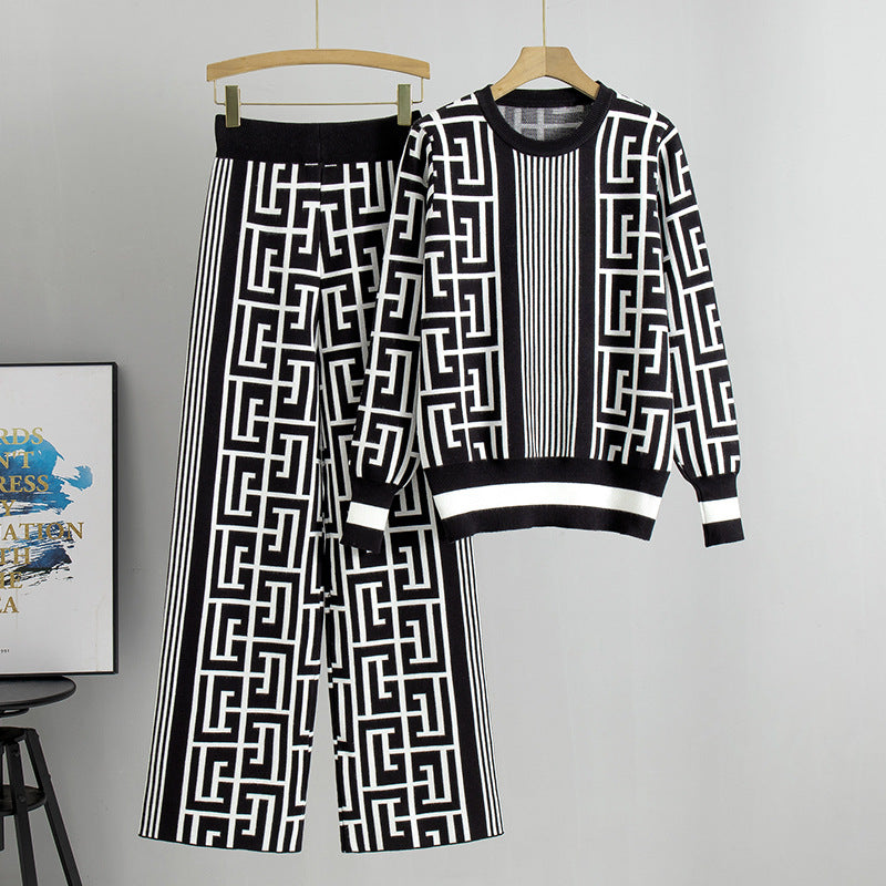 Women's Goods Slimming Casual Knitting Loose Wide Leg Pants