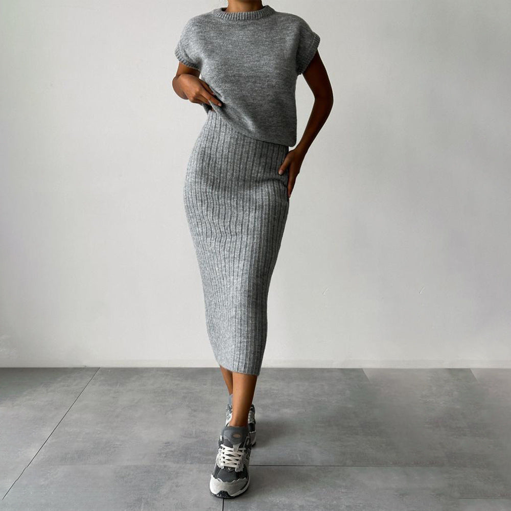 Women's Sleeveless Pullover Slim Fit Long Dress Suits