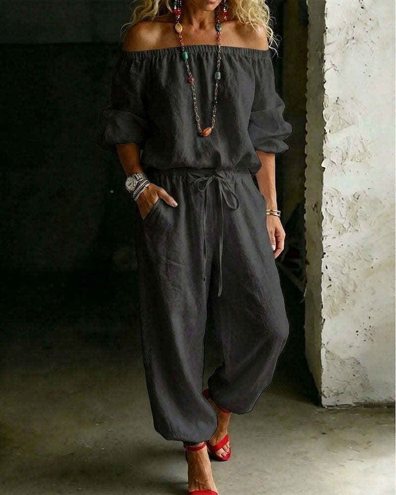 Casual Creative Classy Drawstring Jogger Two-piece Tops