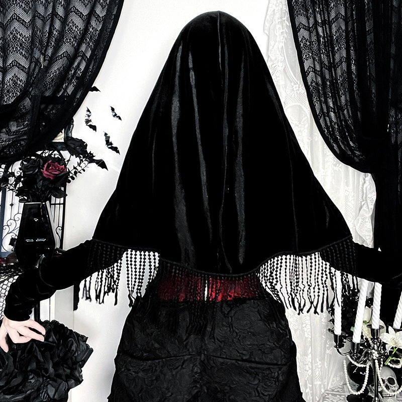 Veet Cloak Autumn Versatile Gothic Halloween Blouses