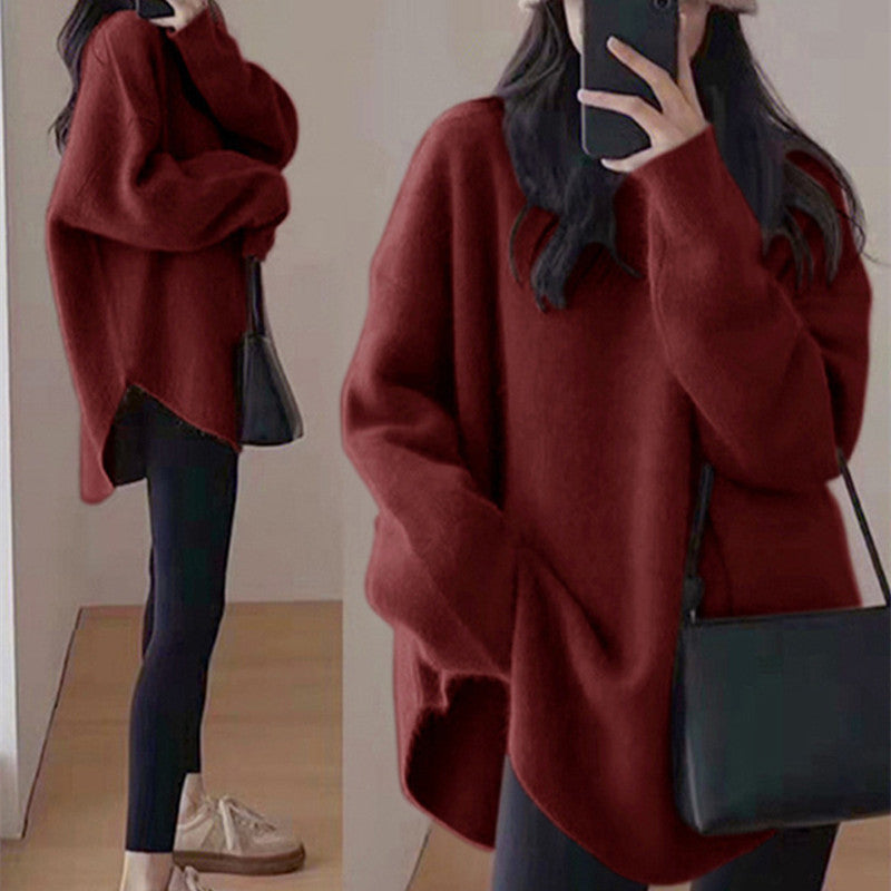 Women's Korean Style Inner Mid-length Knitted Women's Sweater