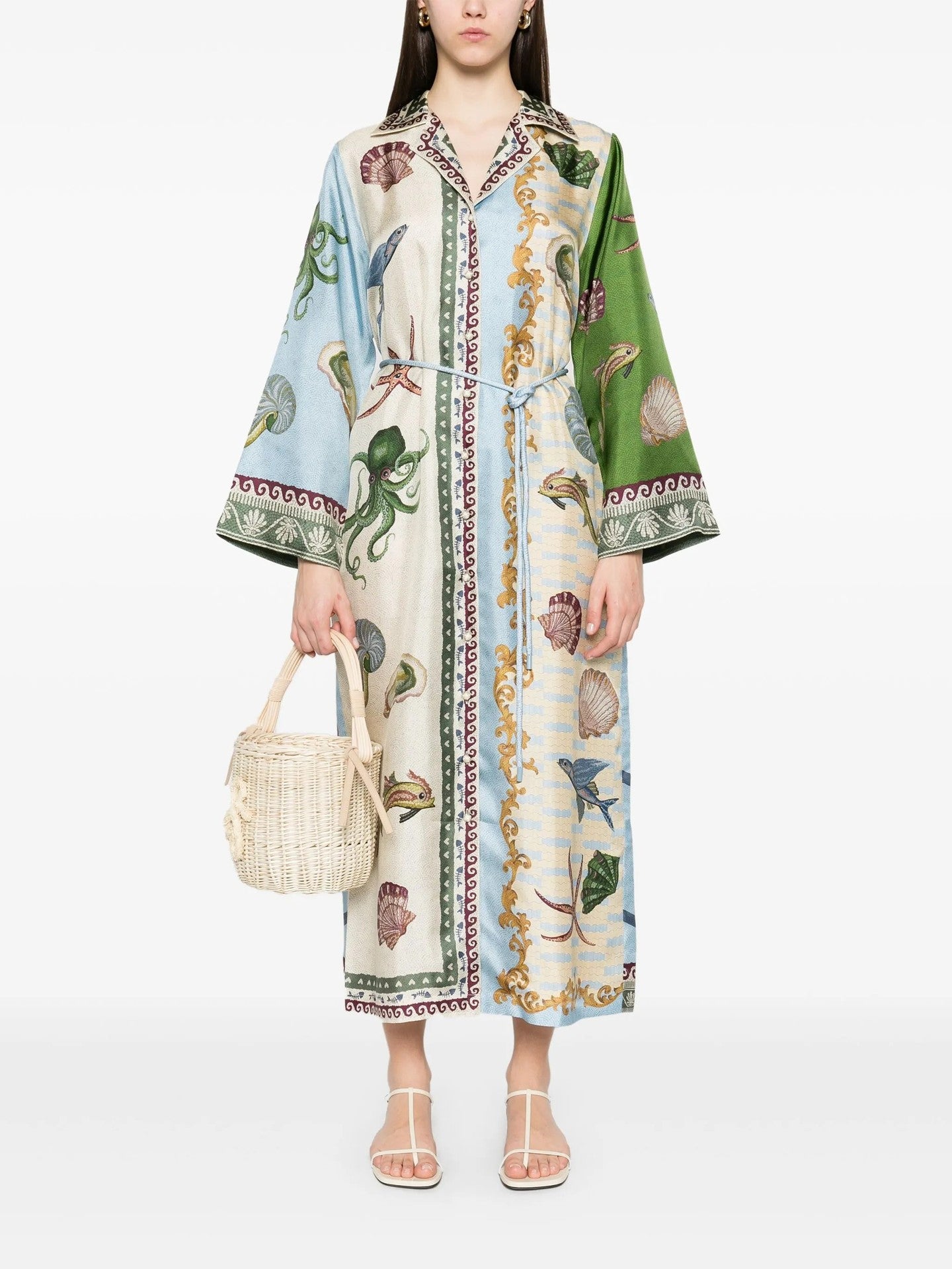 Stylish Temperament Leisure Linen Collar Long Dress