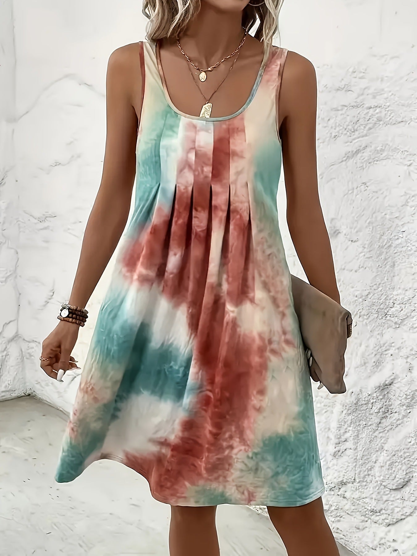 Durable Popular Stylish Sleeveless Printed Fashion Dress