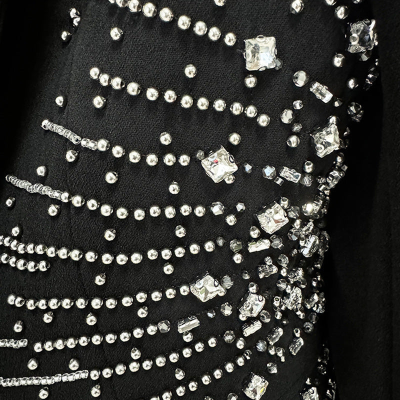 Fashion Bead Diamond One Button Trousers Suits