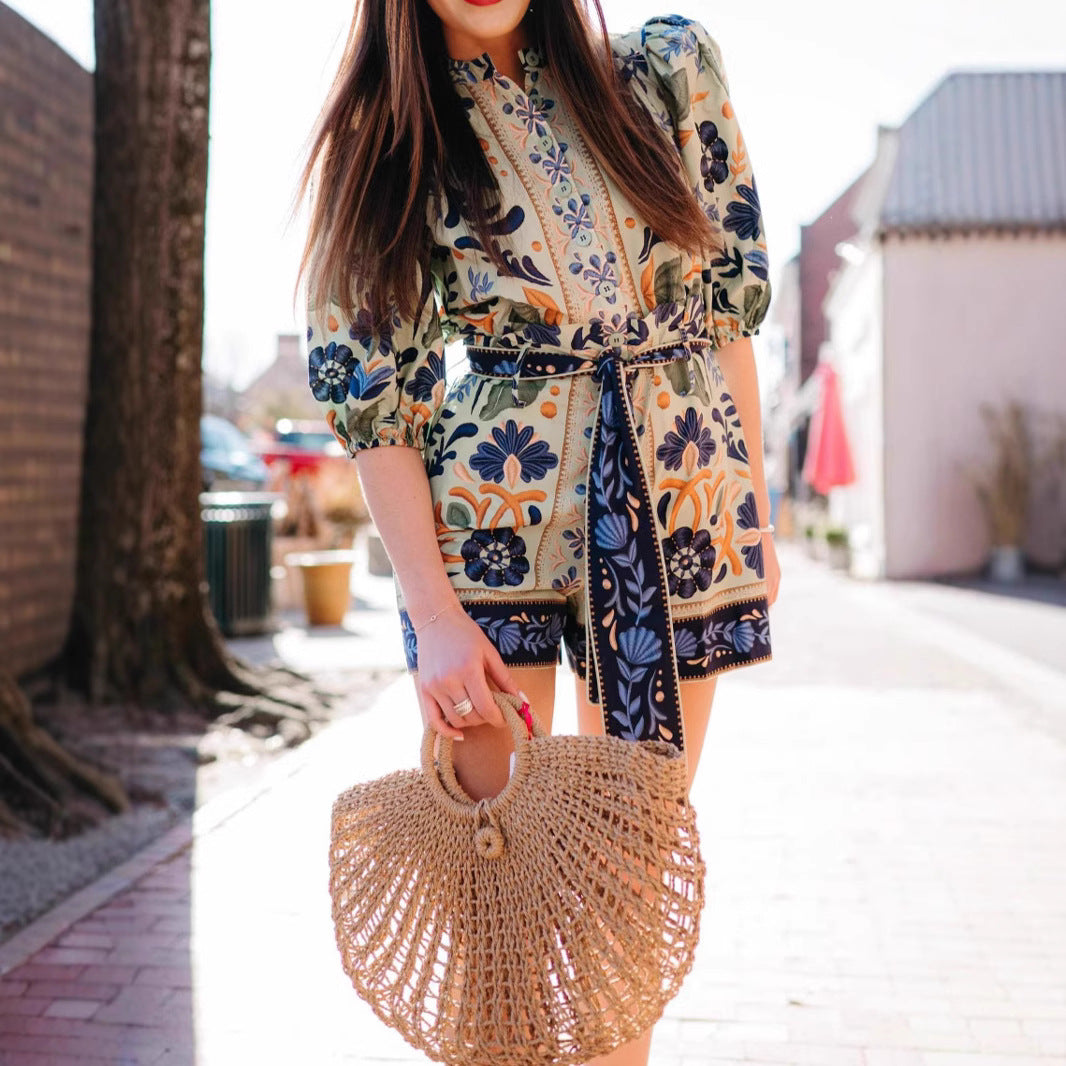 Women's Elegant Popular Printed Bohemian Fashion Jumpsuits
