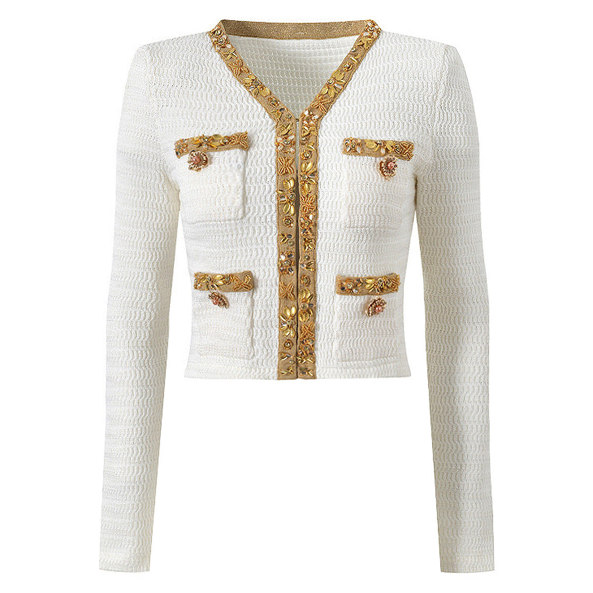 High Quality Fashion Knitted Sequin Bead Coats