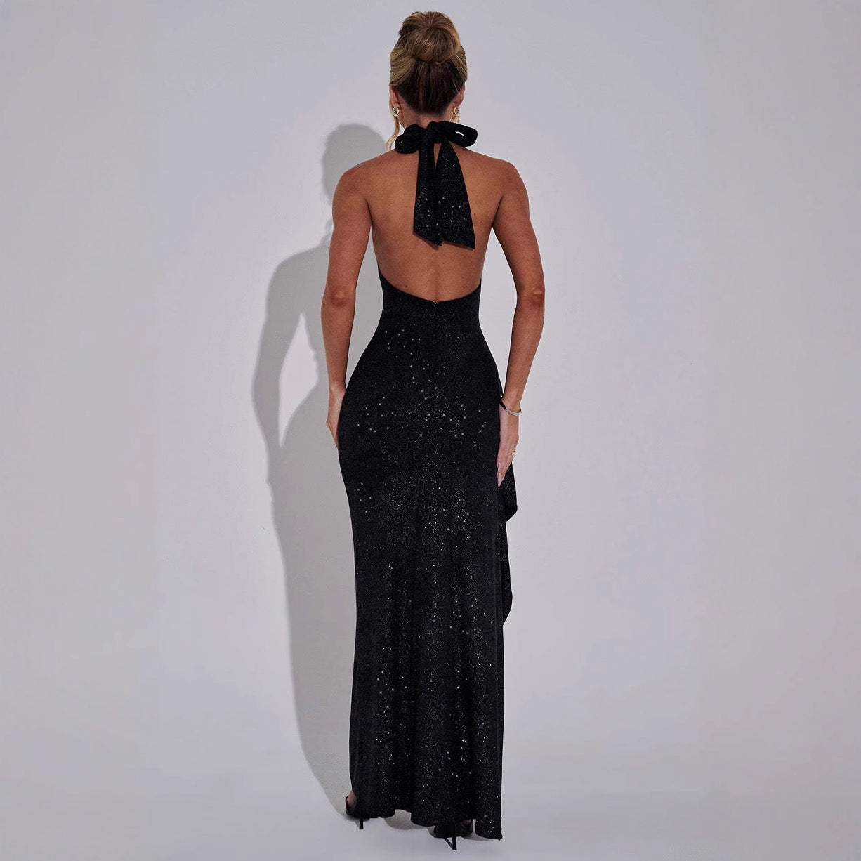 Summer Fashion Temperament Pure Color Thin Dresses