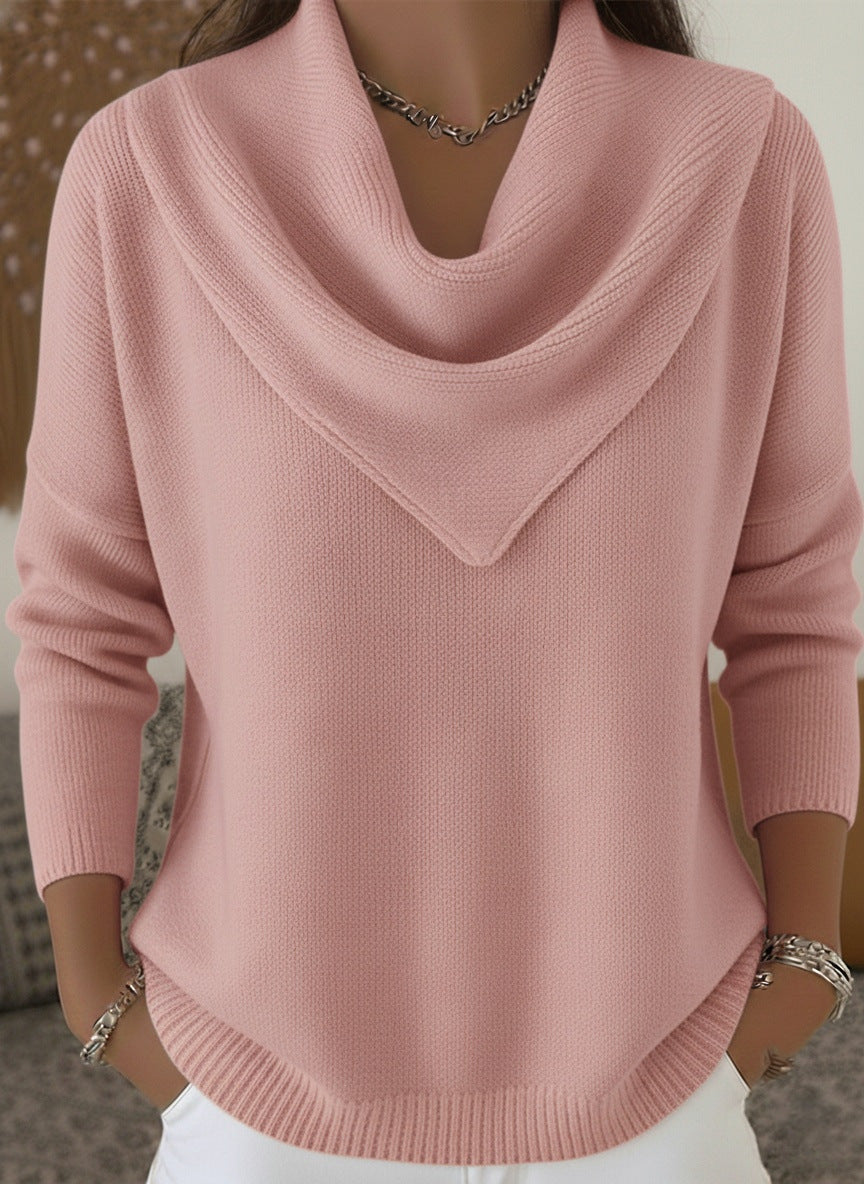 Slouchy Versatile Women's Solid Color Long-sleeved Sweater
