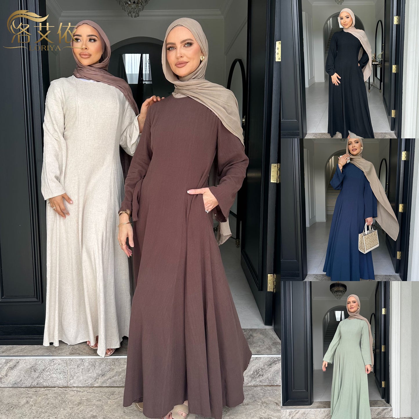 Turkey Solid Color Wide Hem Tied Dresses