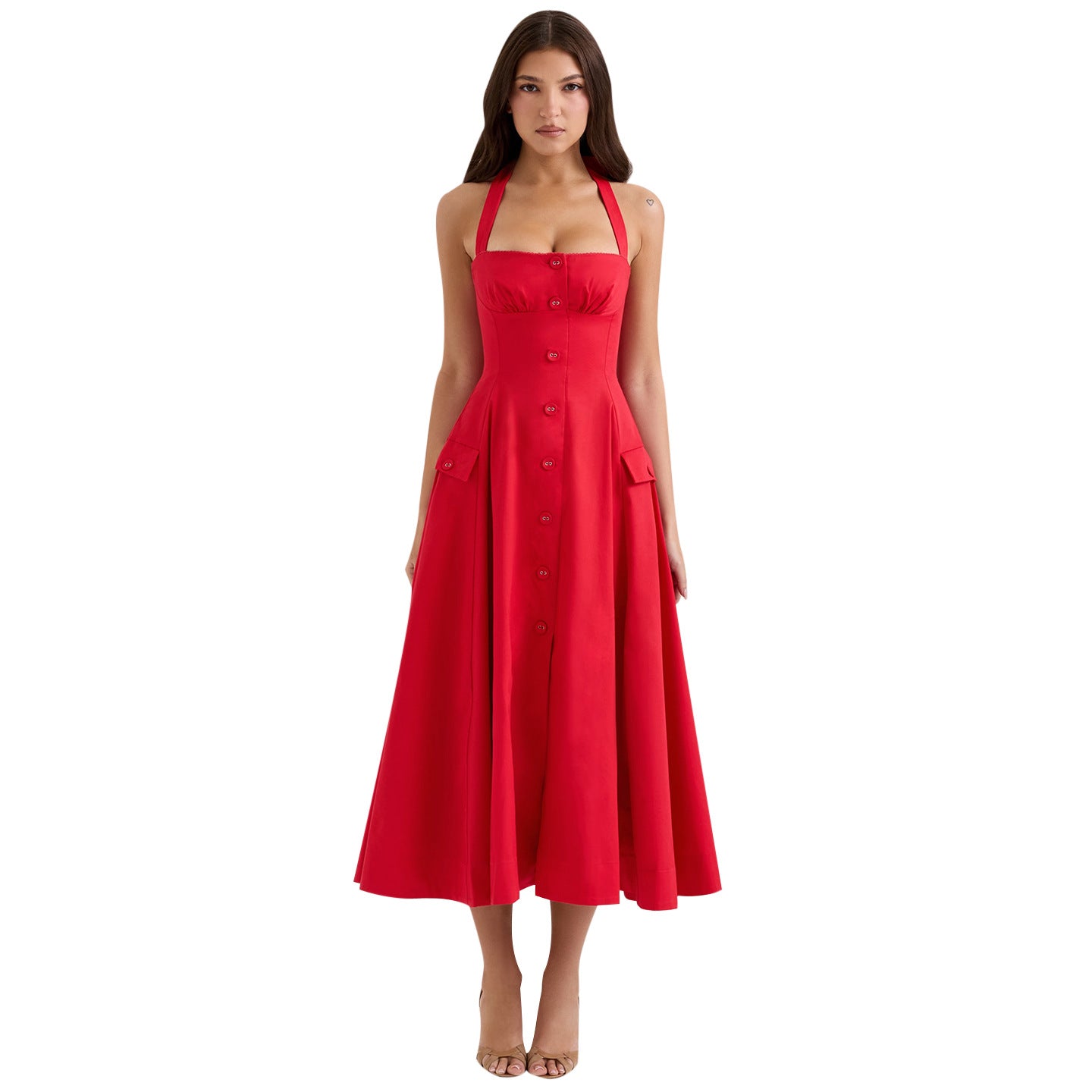 Trend Halter Dress Slim Fit Graceful Dresses