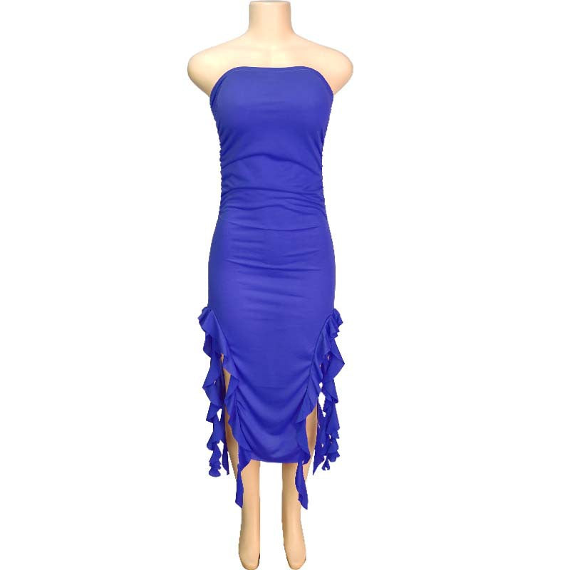 Women's Fashion Sexy Personalized Chest Wrap Irregular Dresses