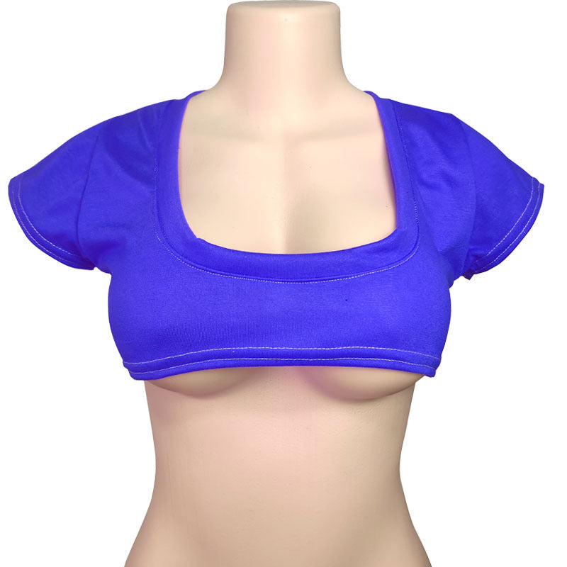 Women's Two-dimensional Pure Color Half Milk T-shirt Cute Blouses