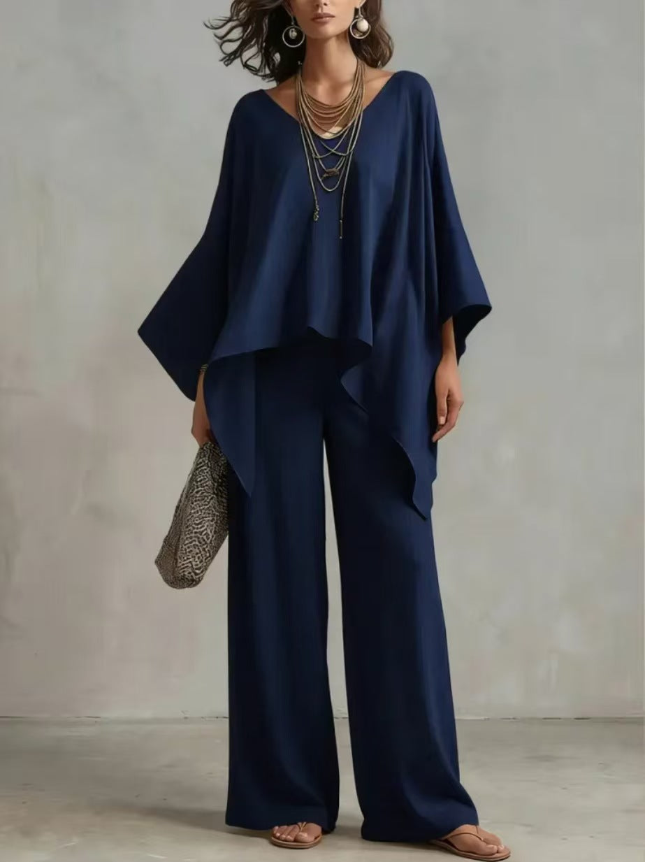 Women's Linen Elegant Simple Loose Ladies Solid Fashion Casual Suit