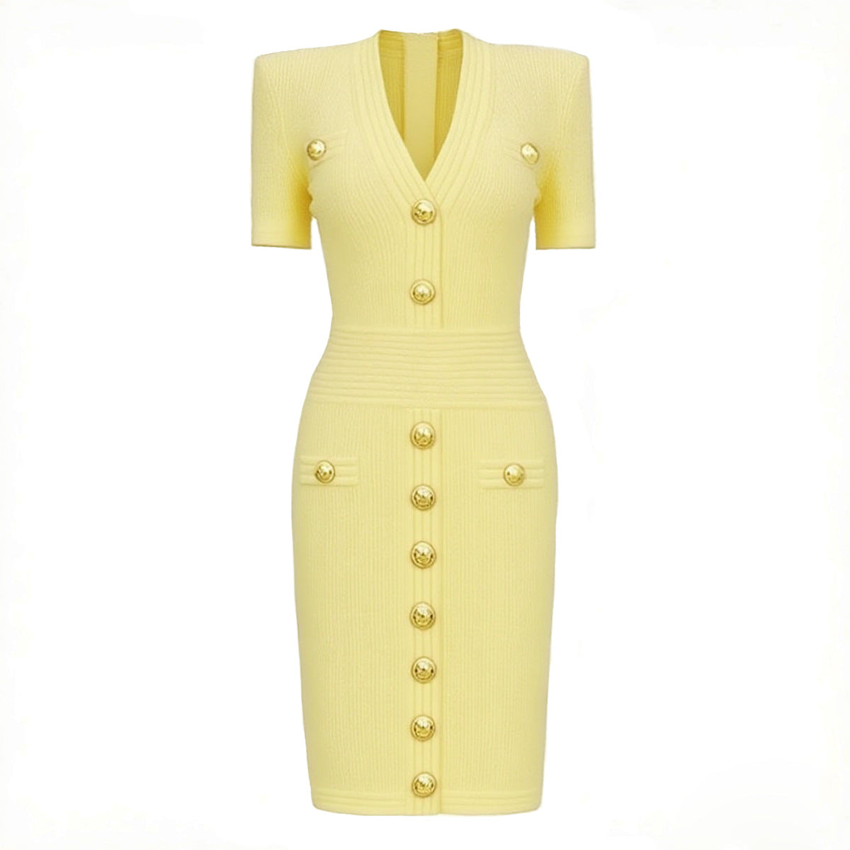 Fashionable Knitted Slim Fit Slimming Sleeve Dresses