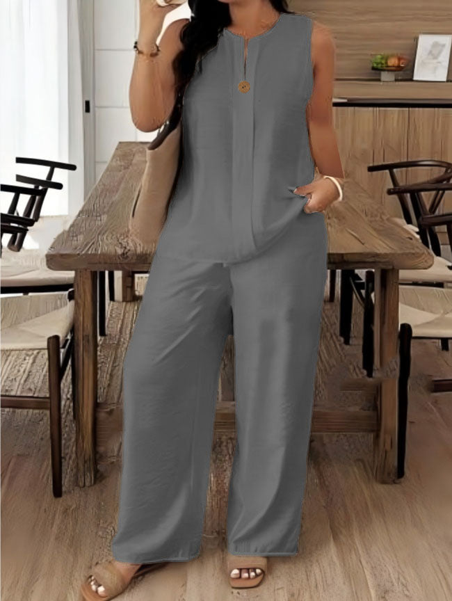 Women's Wear Comfortable Loose Wide Leg Cotton Tops