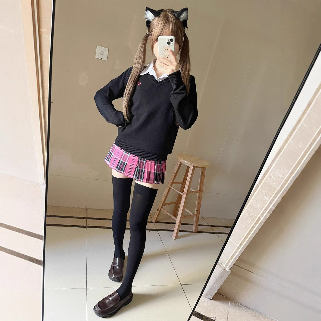 Women's Solid Color Pullover Style College For Schools Uniform