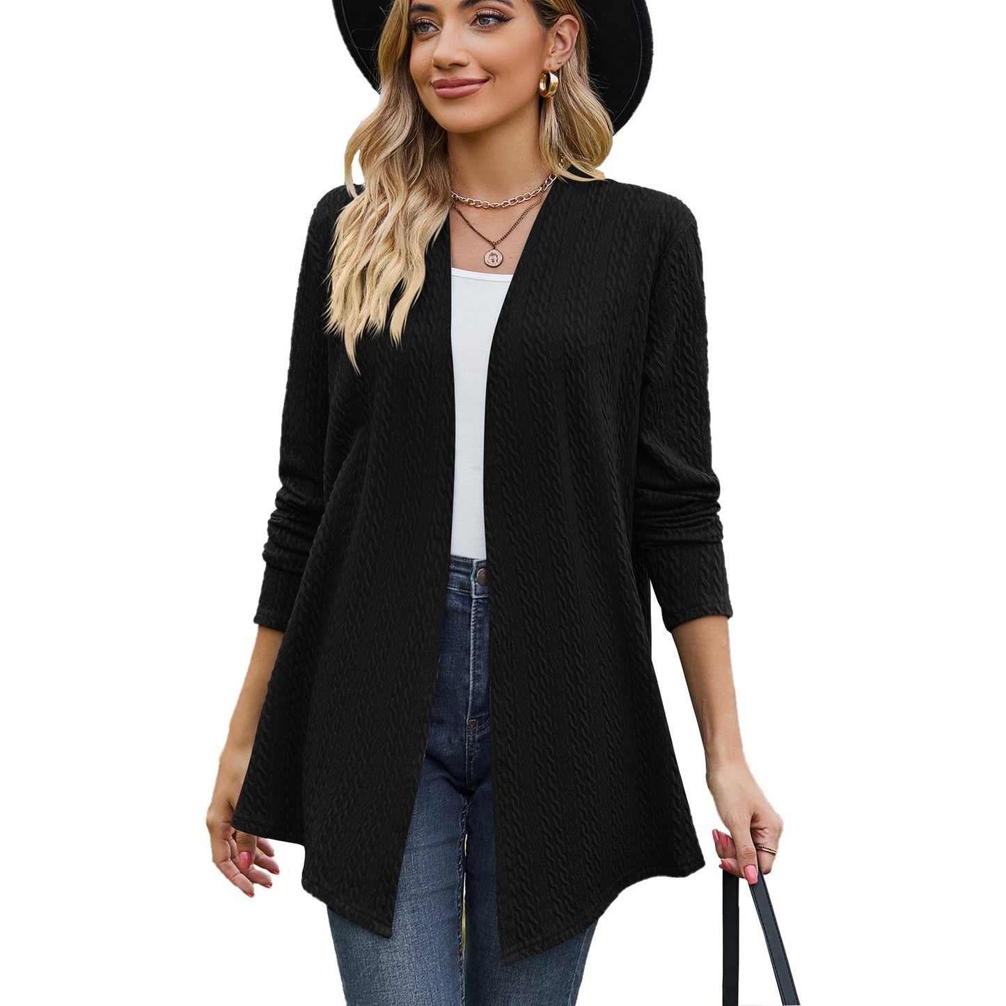 Women's Solid Color Long Sleeve Loose Coats
