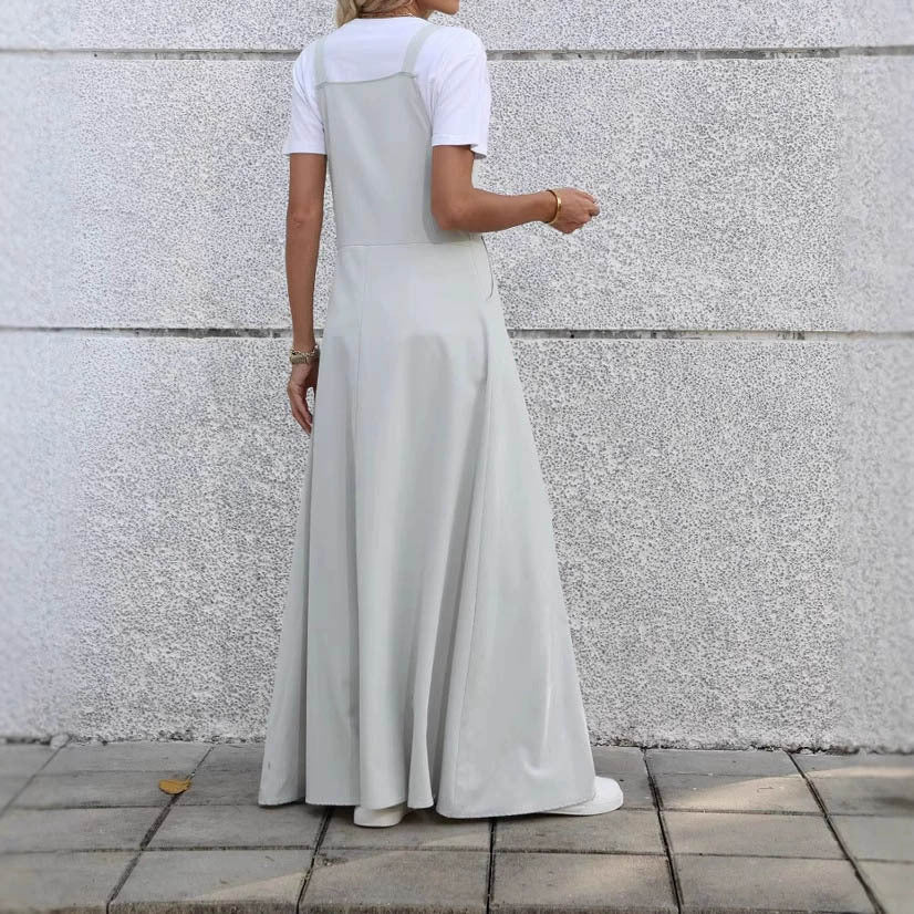 Casual Design Waist Pleated Slimming Elegant Dress