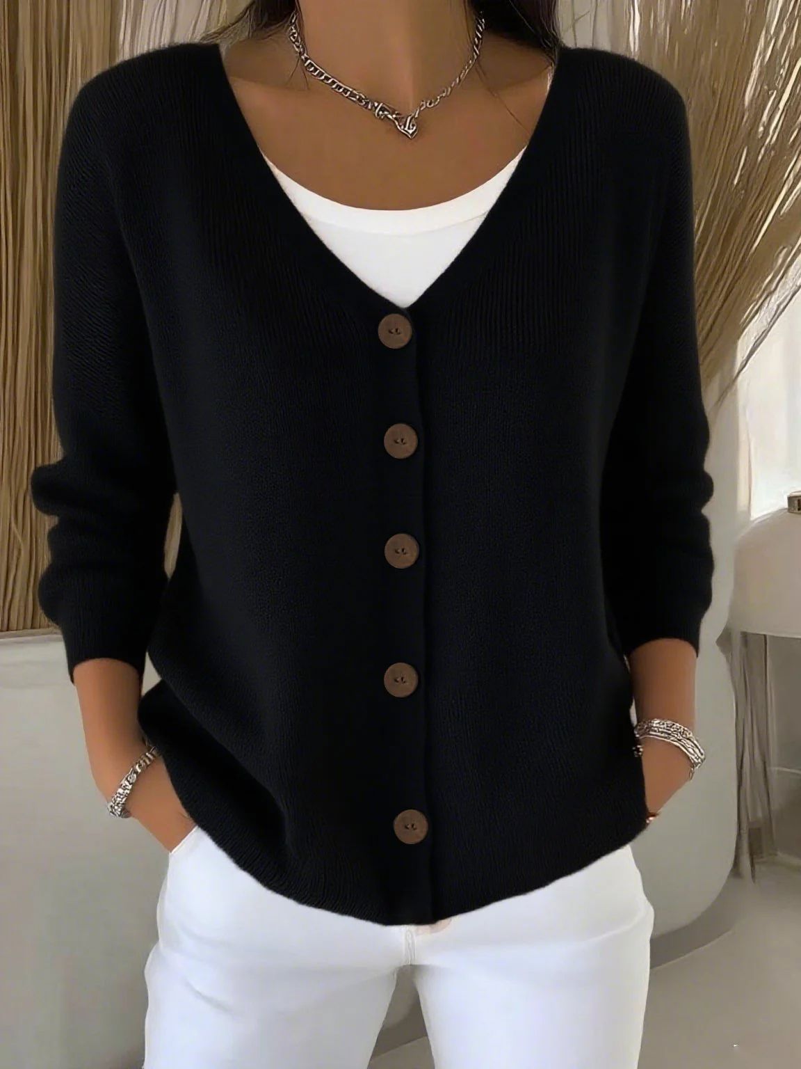 Durable Women's Knitted Casual Fashion For Cardigans