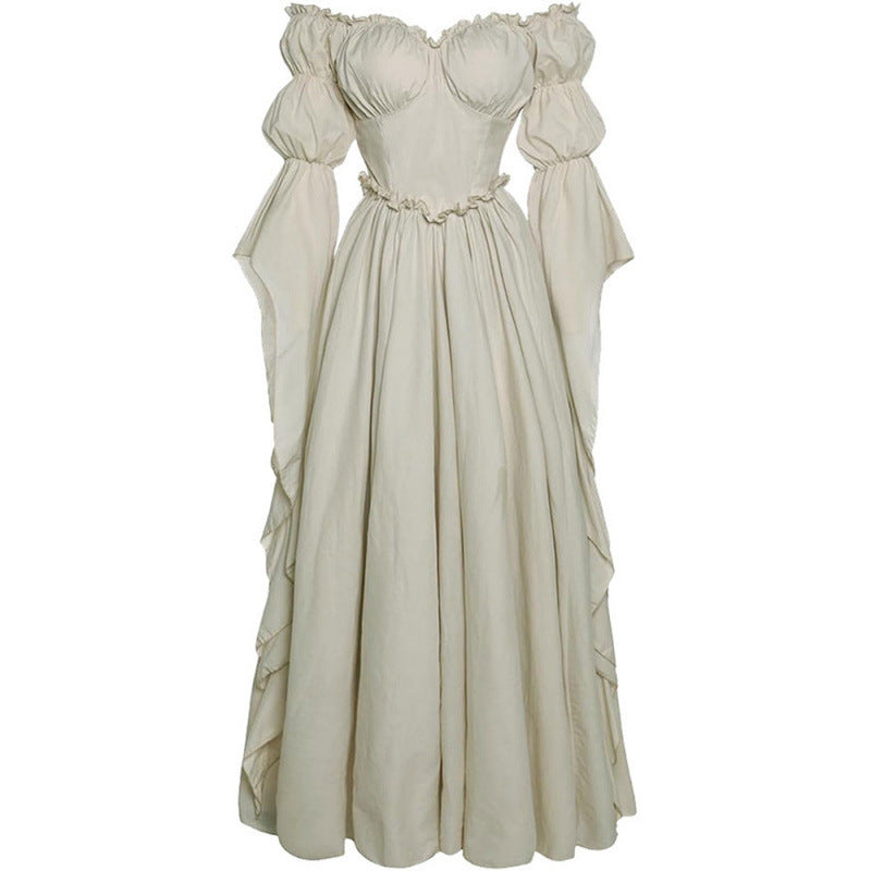 Women's Medieval Court Retro Stage Performance Long Dress