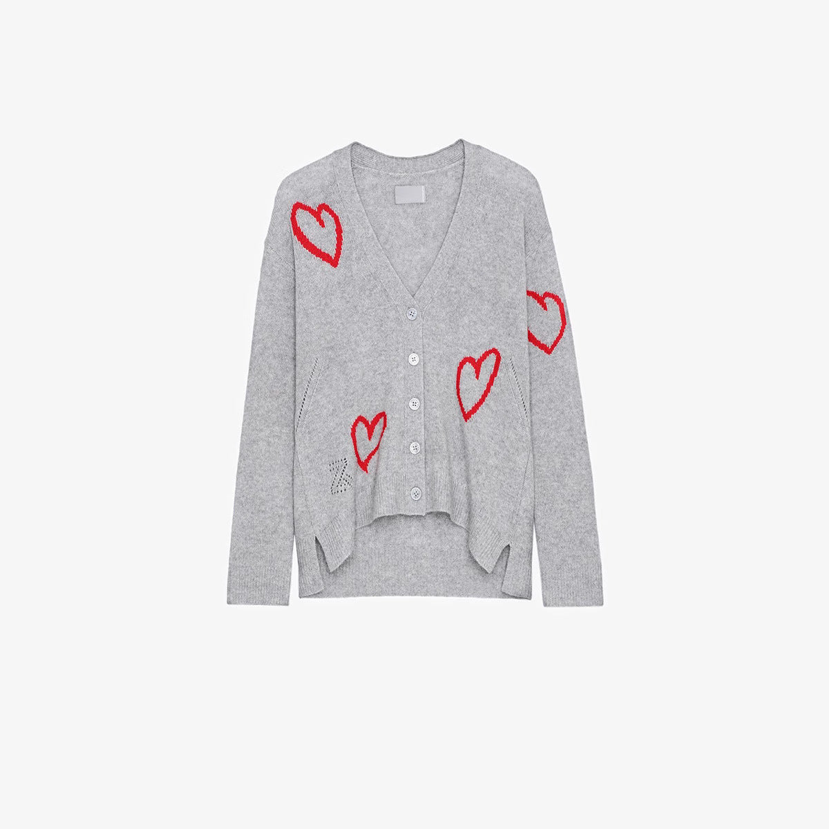 Women's Early Autumn French Niche Red Love Jacquard Sweaters