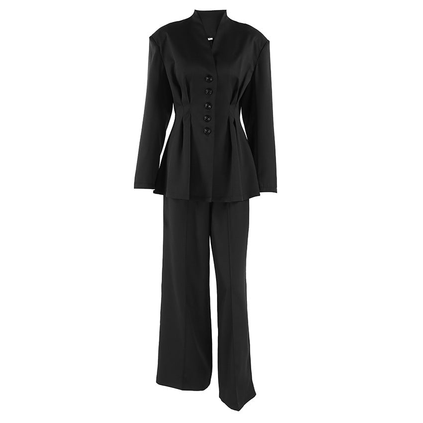 Women's Commuter Black Set Autumn Fashion Workplace Suits