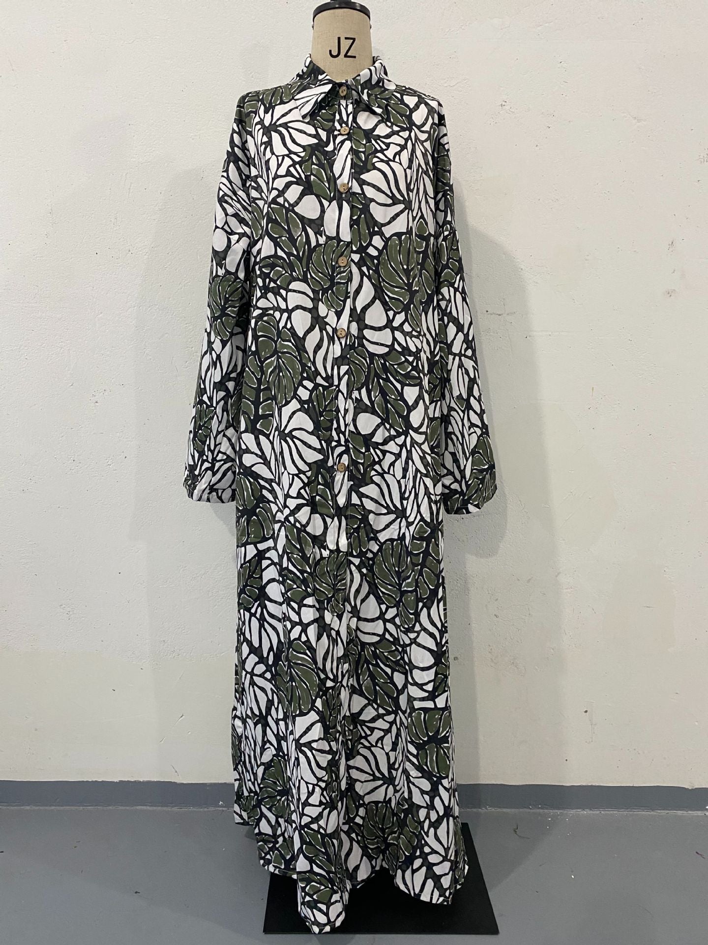 Women's Summer Fashion Printed Long Sleeve Loose Dresses