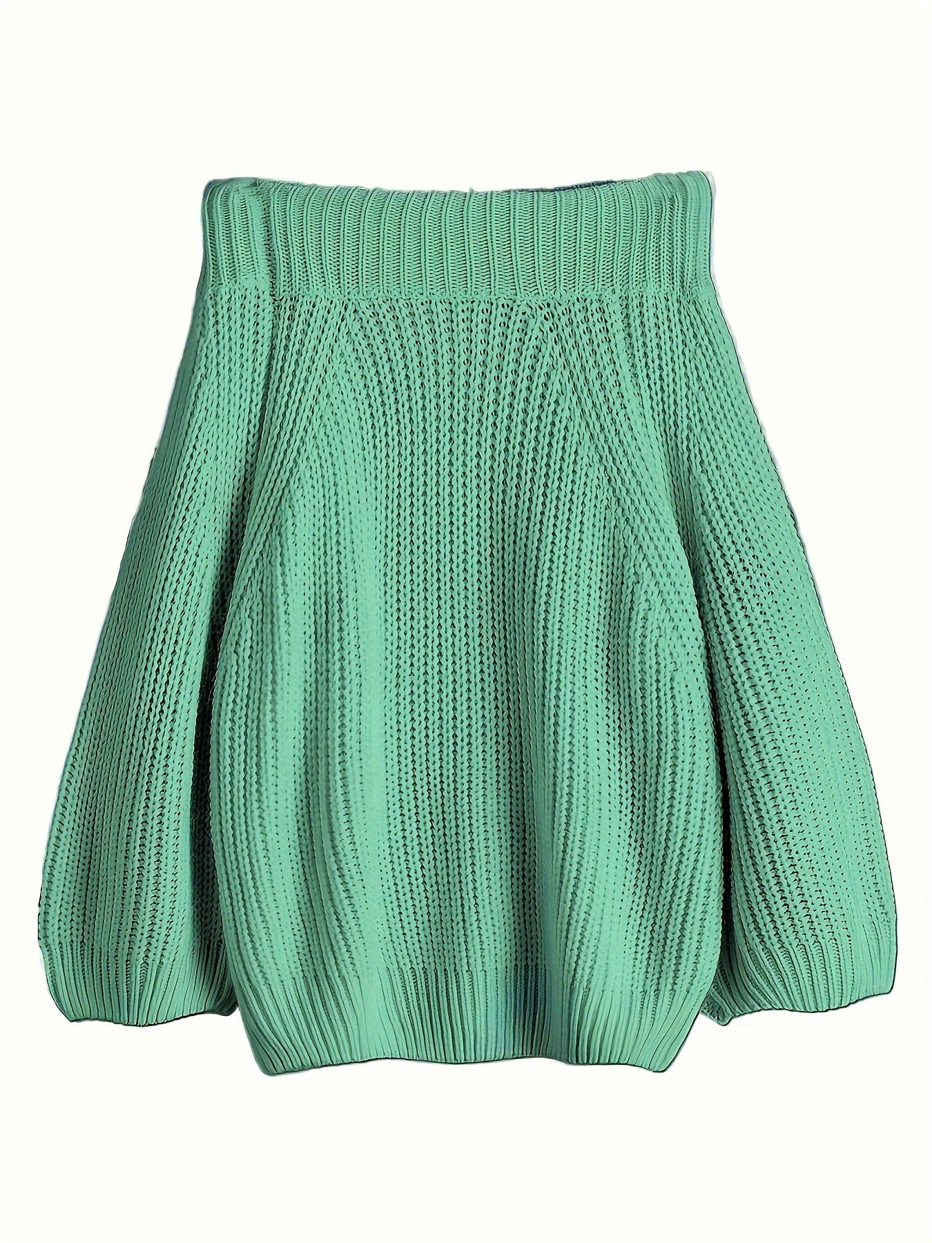 Women's Sexy Pullover Loose-fitting Thick Needle Lantern Sleeve Women's Sweater