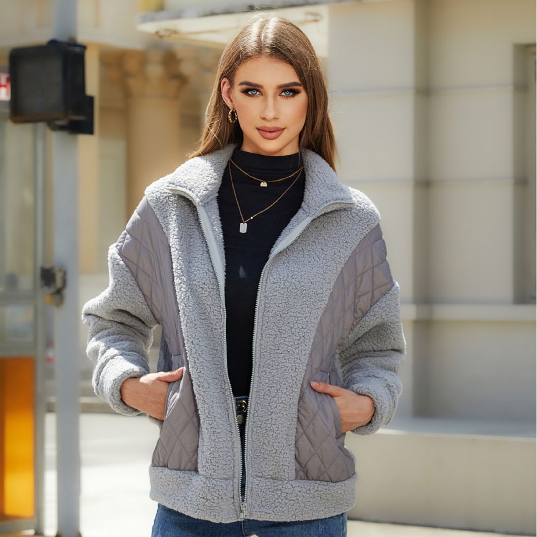 Women's Flash Veet Fashion Long Sleeve Zipper Coats