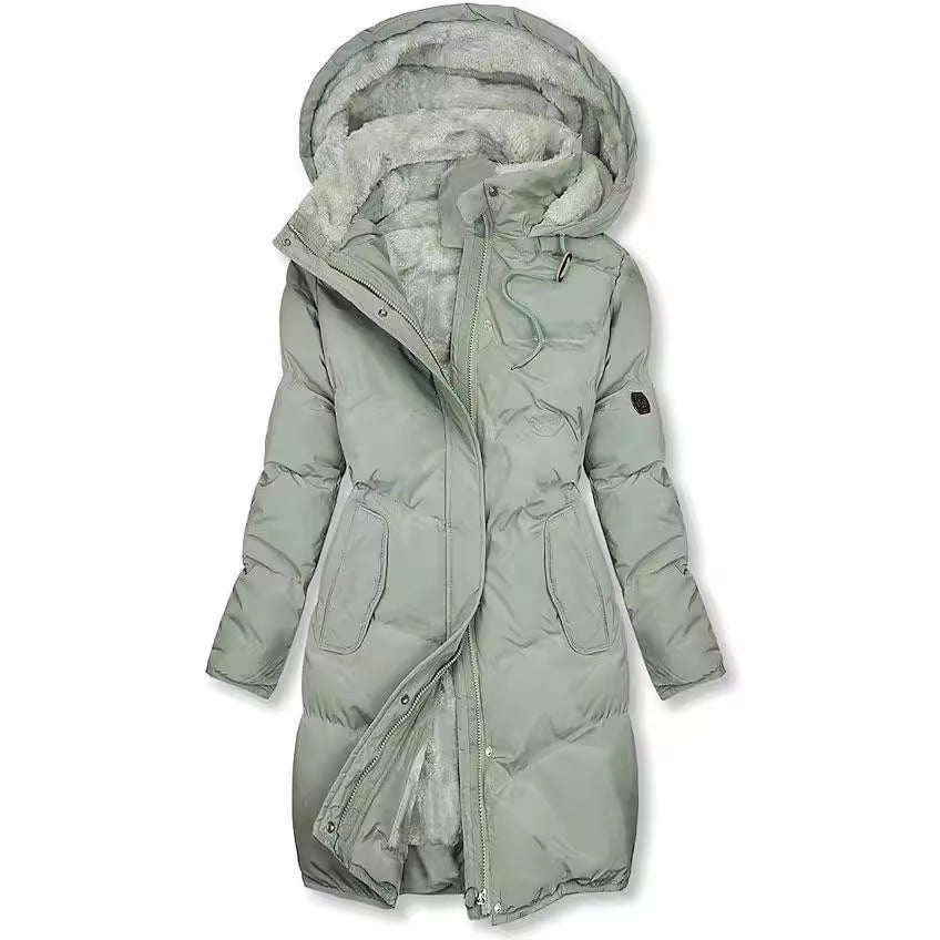 Women's With Cashmere Fur Collar Pockets Coats