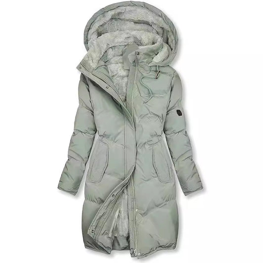 Women's With Cashmere Fur Collar Pockets Coats