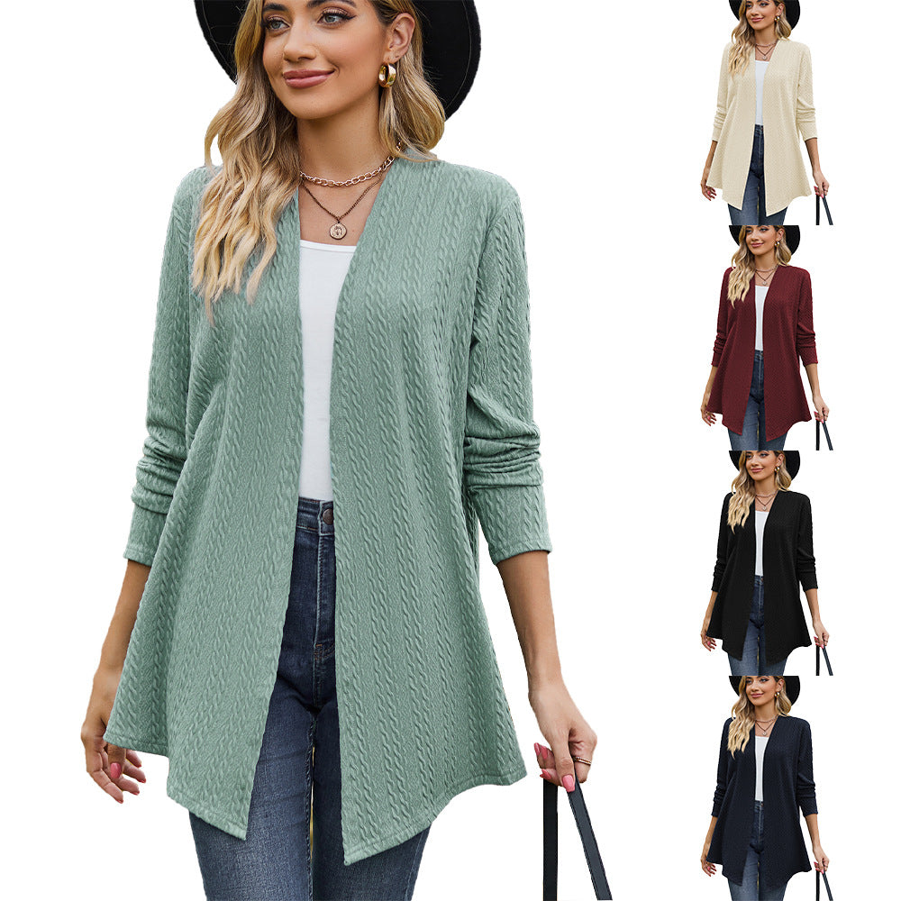Women's Solid Color Long Sleeve Loose Coats