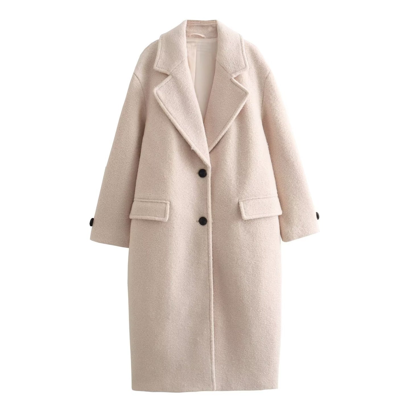 Pearl Leather Solid Color Loose Temperament Coats